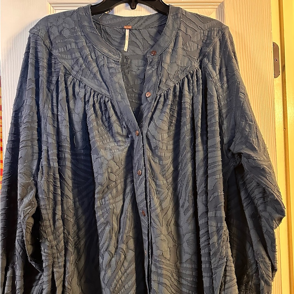 Free People button up flowy blouse